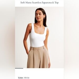 Abercrombie & Fitch Soft Matte Seamless Squareneck Tank - S